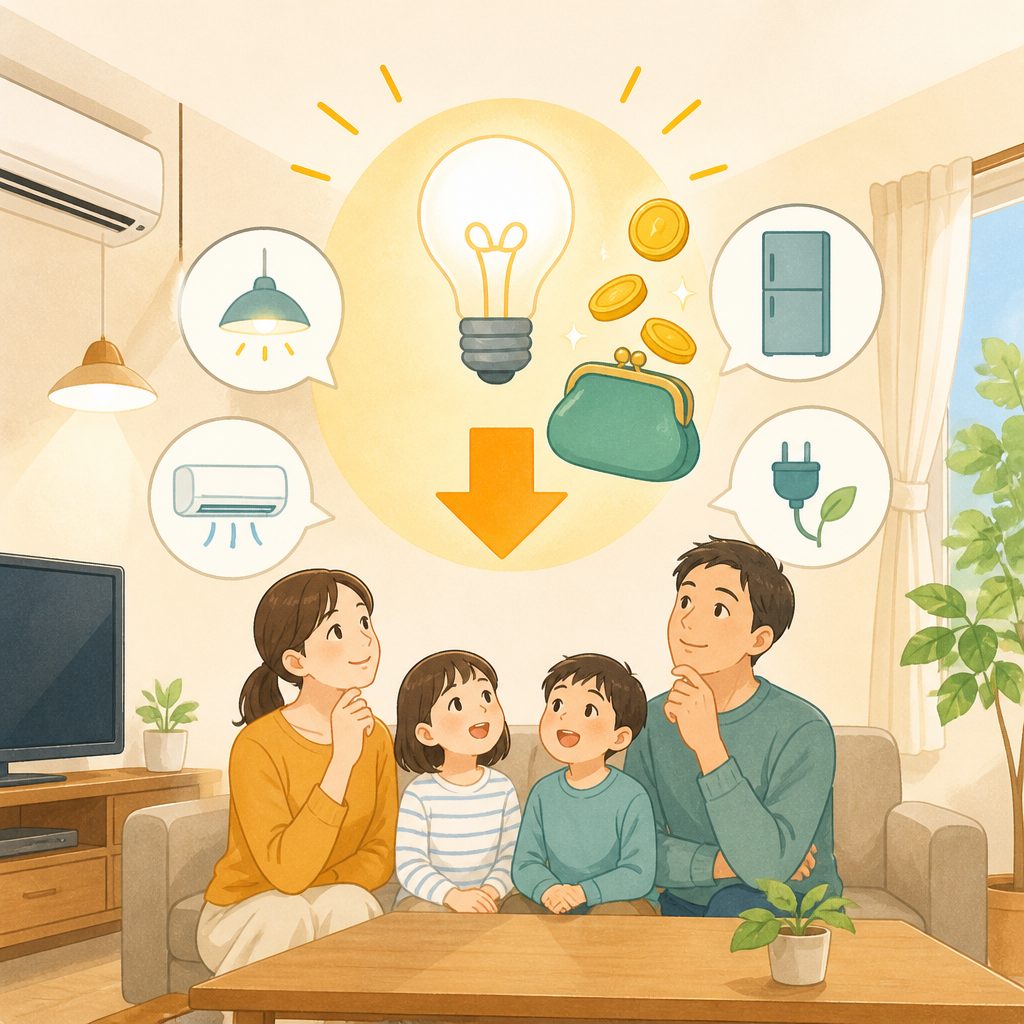 電気代の補助金、8月はいくら安くなる？使用量別に試算のイメージイラスト