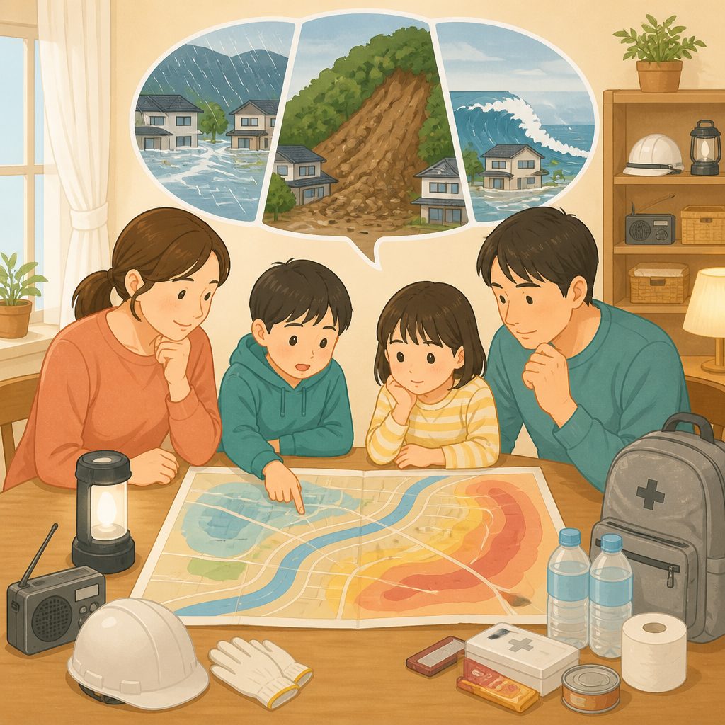 ハザードマップの見方|自宅のリスクを10分で確認のイメージイラスト